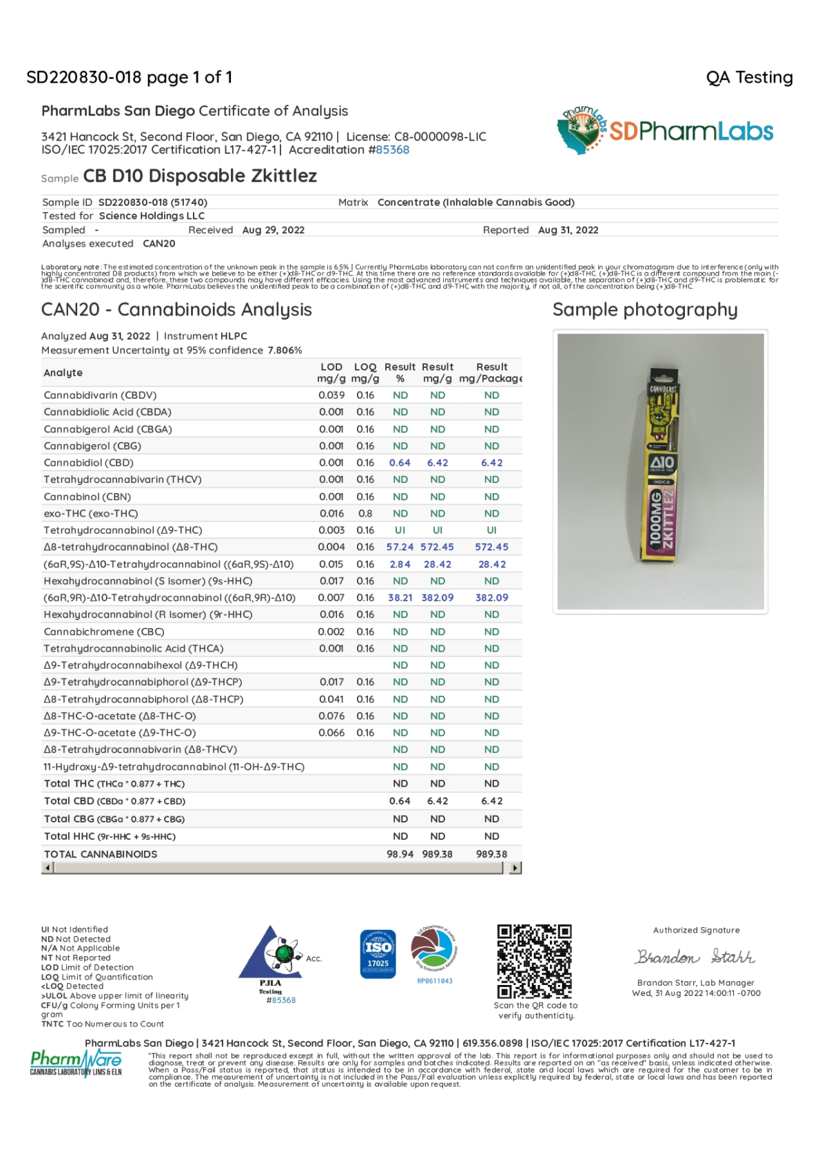 Cannibeast D10 Disposable (single)