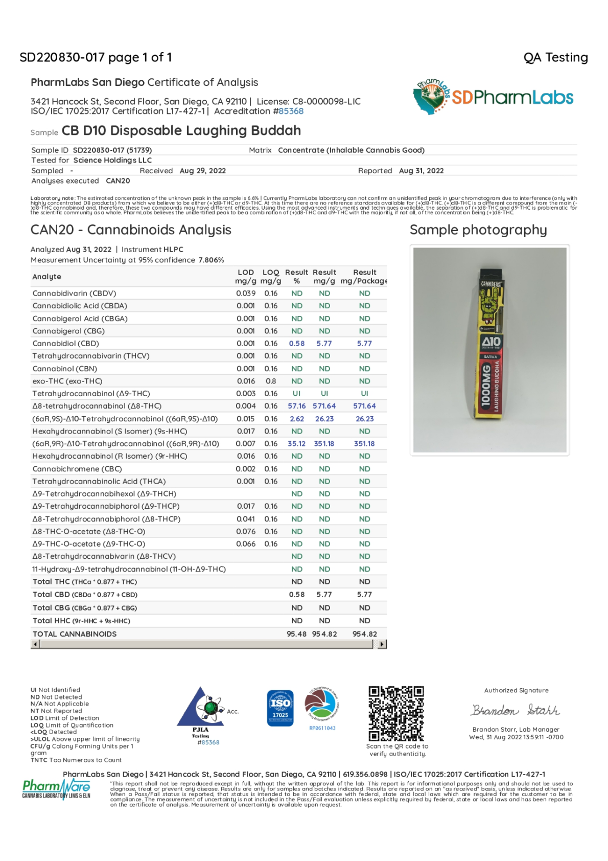 Cannibeast D10 Disposable (single)