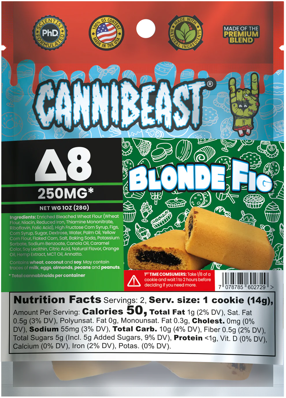 Cannibeast D8 Edibles 250mg