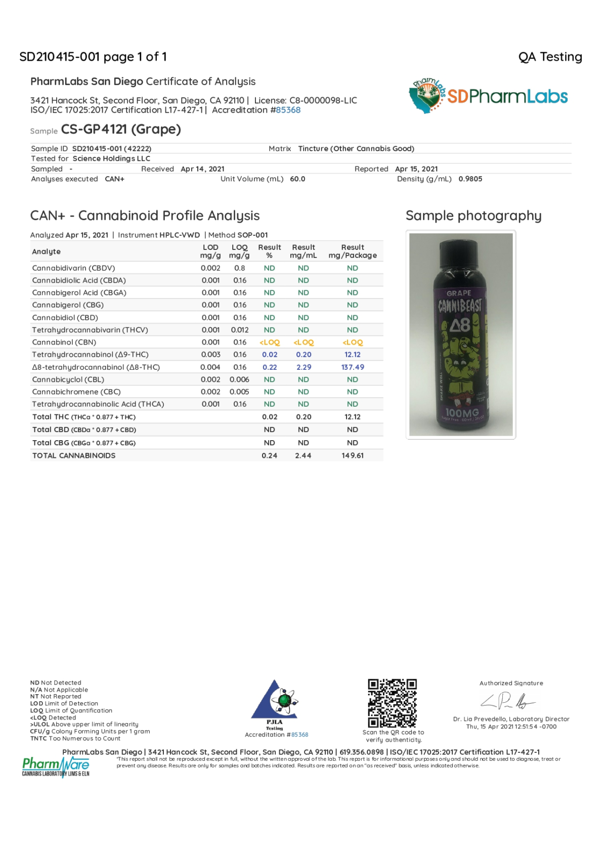 Cannibeast D8 Shot (single)