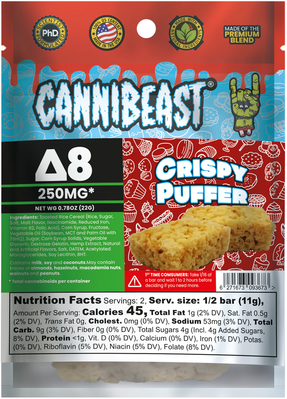 Cannibeast D8 Edibles 250mg