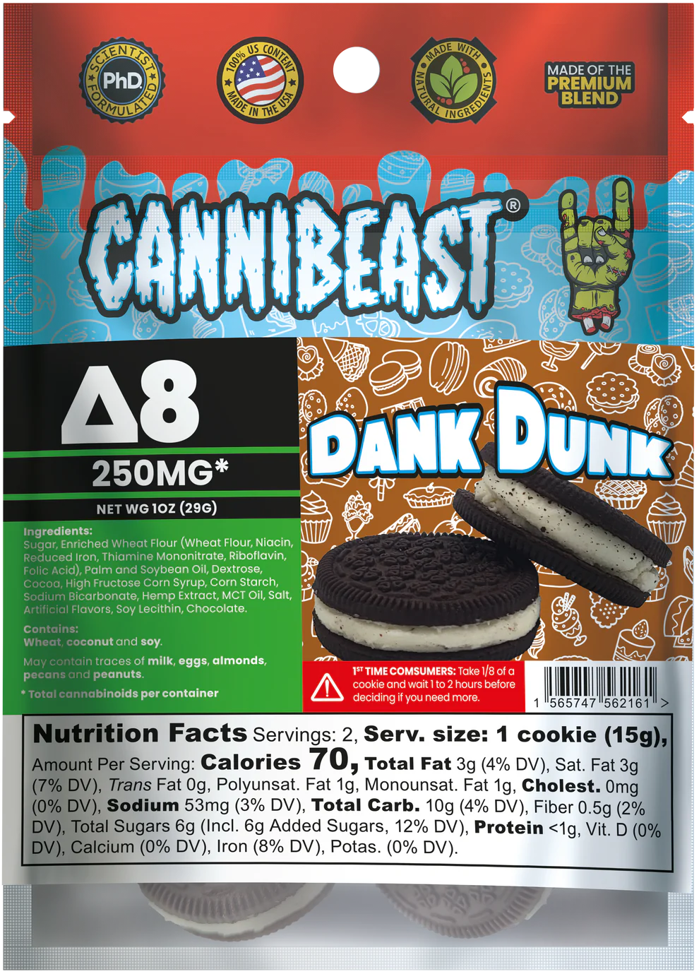 Cannibeast D8 Edibles 250mg