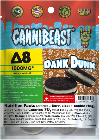 Cannibeast D8 Edibles 1000mg